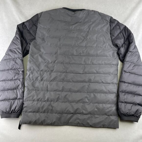 Kith x Isaora COA Down Crewneck Sweater Men L Gray Black Insulated Made in Italy - Picture 4 of 13